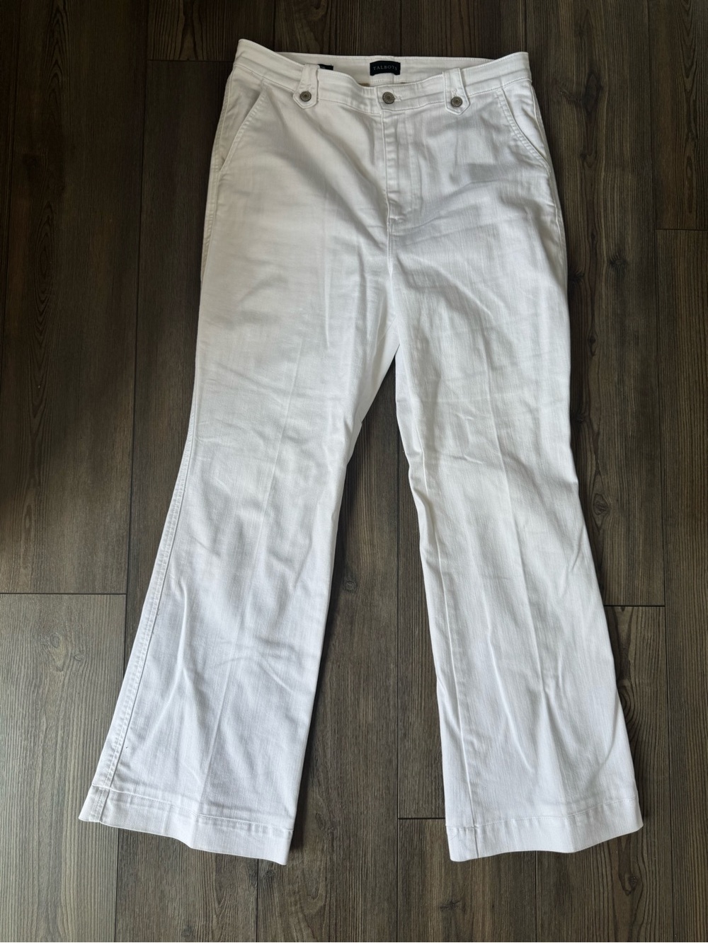 Talbots White flare trouser Wide-Leg Women's Jeans